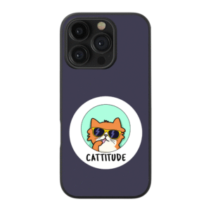 Cattitude Glass Phone Case