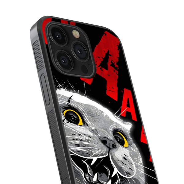 Cat - Hey You Aa Glass Phone Case - Image 2