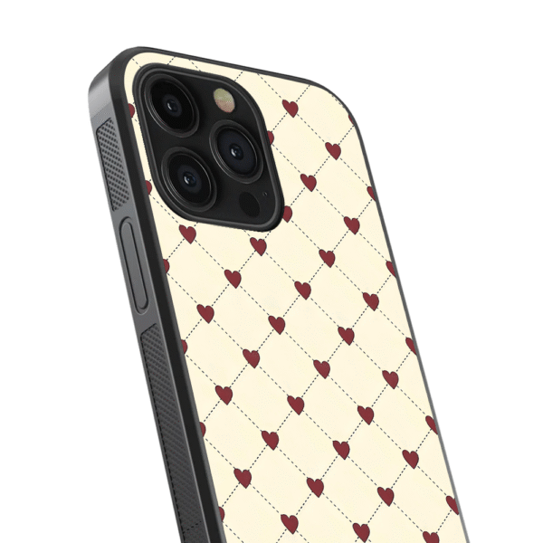 Blissful Hearts Glass Phone Case - Image 2