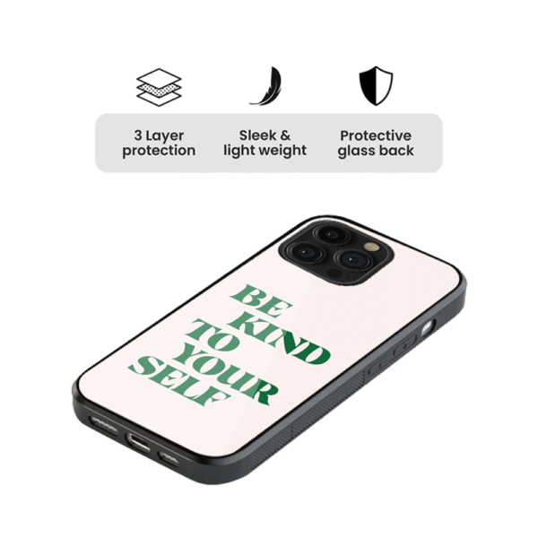 Be Kind Glass Phone Case - Image 3