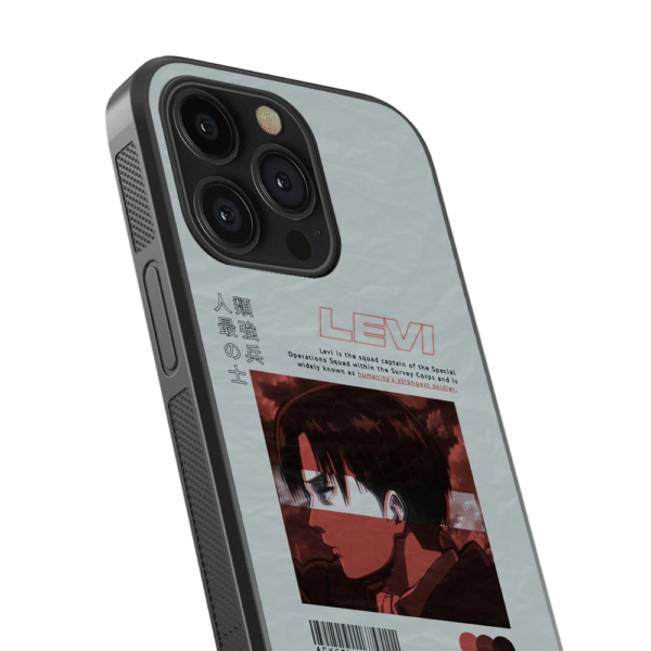 Attack On Titans Levi Glass Phone Case - Image 2