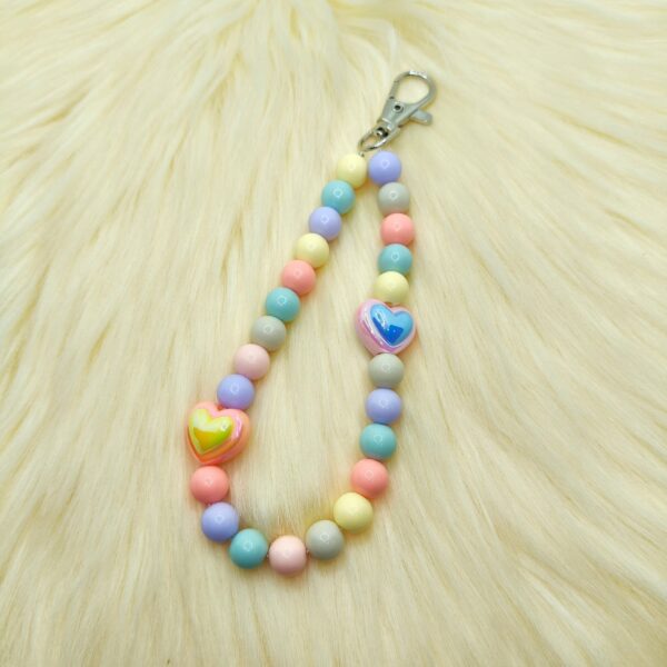 Pastel Heart Phone Hook Chain Charm - Image 3