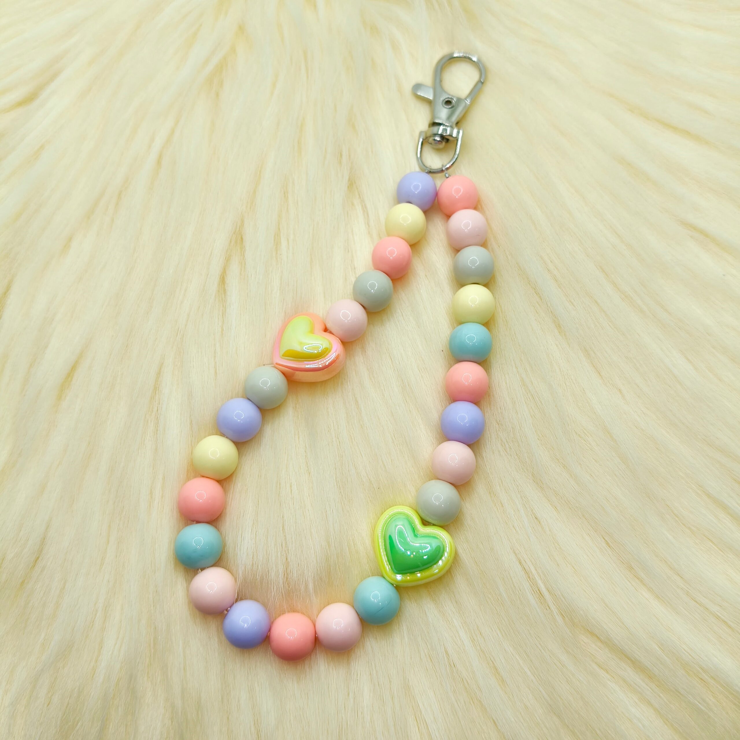 Pastel Heart Phone Hook Chain Charm