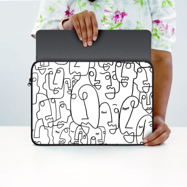 Abstract Face Laptop Sleeve - Image 4