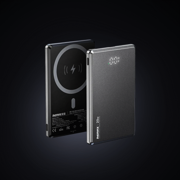 Remax® Ultra-Slim Magnetic Magsafe 20W Wireless Battery Power Bank - 5000mAh